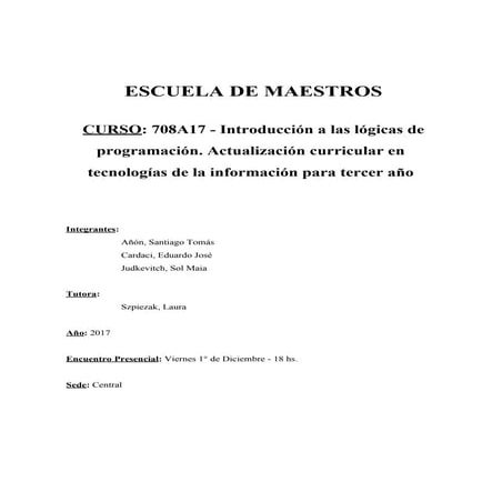 Trabajo final  introducción a las lógicas de programación. actualización curr...