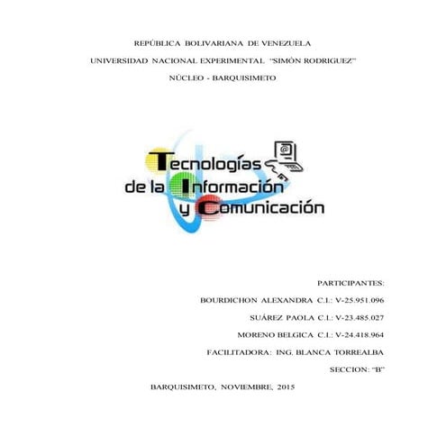 Tecnologías de Información y Comunicación 