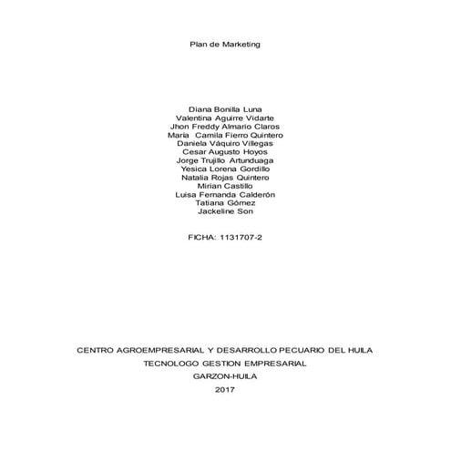 Trabajo final mercadeo