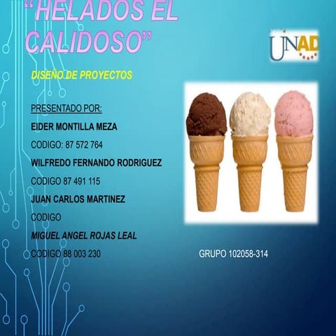 Trabajo final, proyecto helados el calidoso