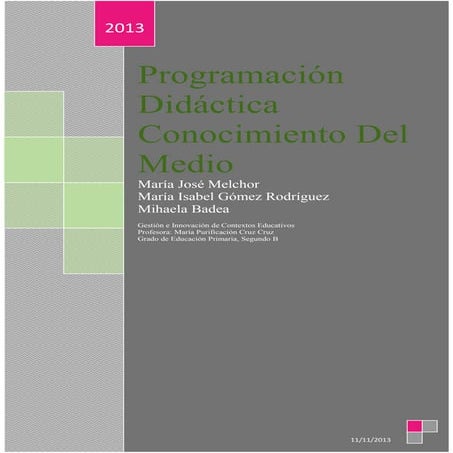Trabajo gestión programación didáctica 