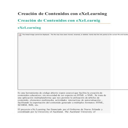 Tutorial básico de eXeLearning | PDF