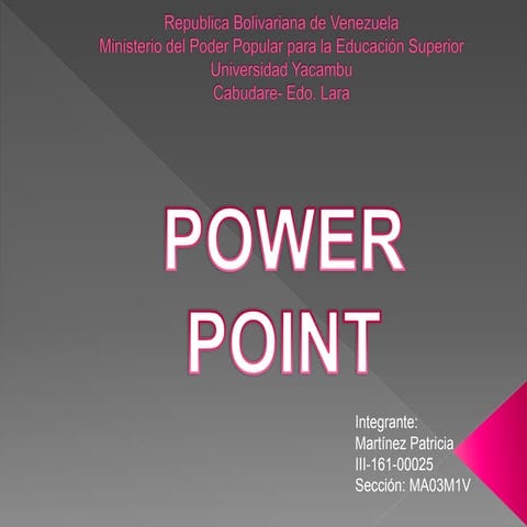 Trabajo informatica aplicada power point
