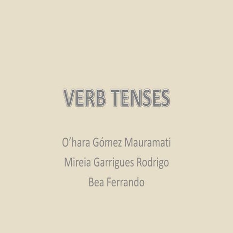 Verb Tenses