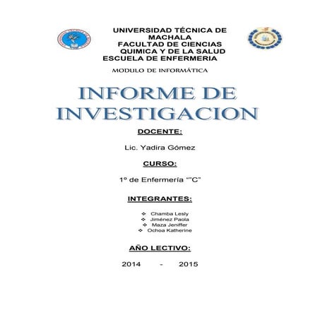 Trabajo investigativo