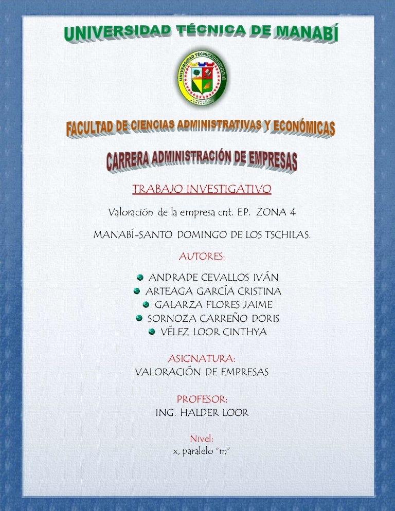 Valoracion De Empresa Cnt Corporacion Nacional De Telecomunicaciones