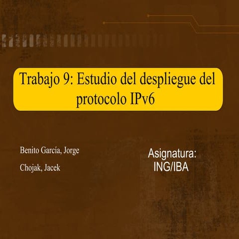 Trabajo IPv6