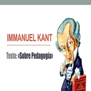 Immanuel Kant: "Sobre Pedagogía"