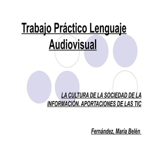 Trabajo lenguaje audiovisual. 