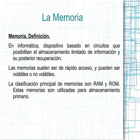 La Memoria RAM. Evolución y Tipos