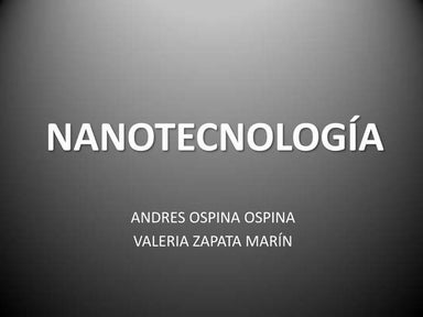 Trabajo Nanotecnologia