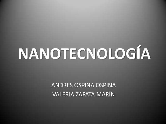 Trabajo Nanotecnologia