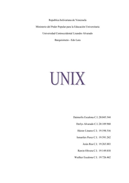 Trabajo os unix