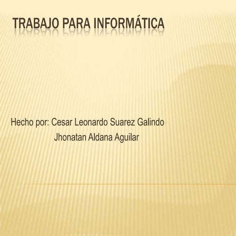 Trabajo para informática