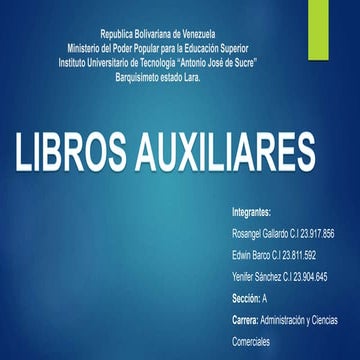 LIBROS AUXILIARES