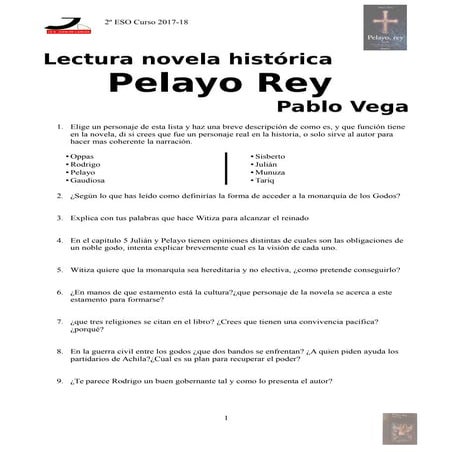 Trabajo Pelayo rey