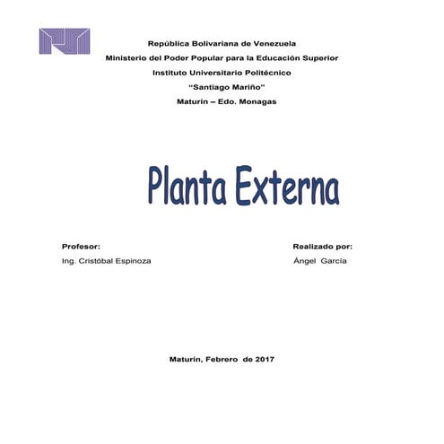 Trabajo plantas externas