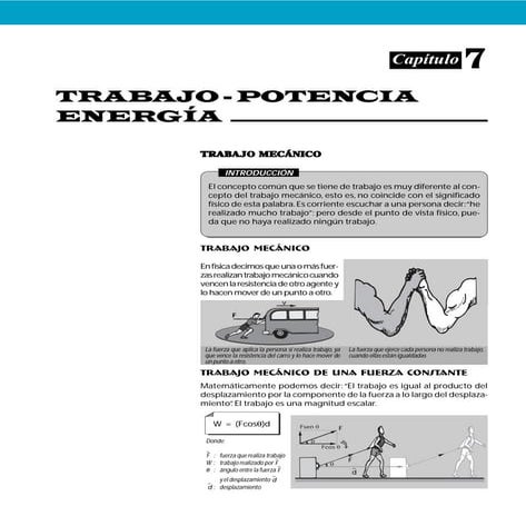 Trabajo potencia energía fisíca 2