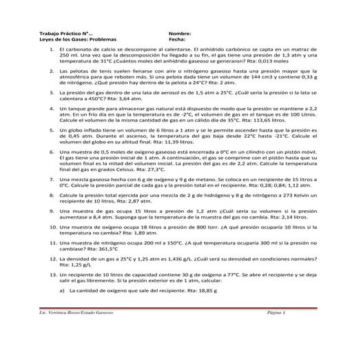 Trabajo PráCtico Estado Gaseoso