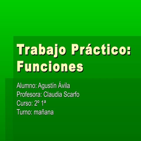 Trabajo práctico funciones