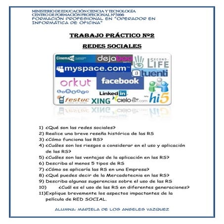 Trabajo práctico nº2. redes sociales (mariela)