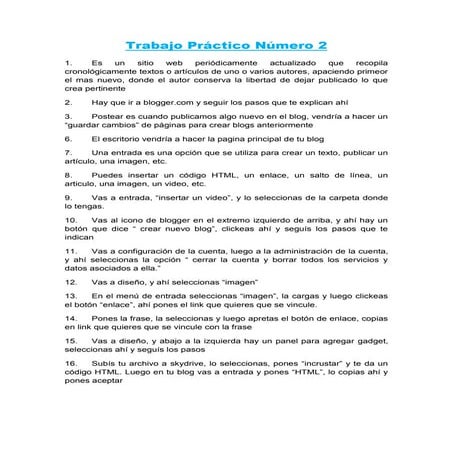 Trabajo práctico número 2