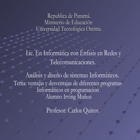 ventajas y desventajas de programas informaticos