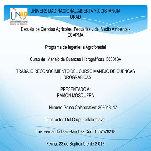 Trabajo reconocimiento del curso manejo de cuencas hidrograficas