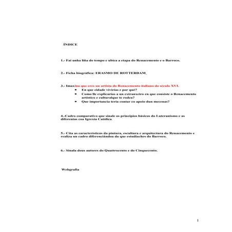 Trabajo renacimiento