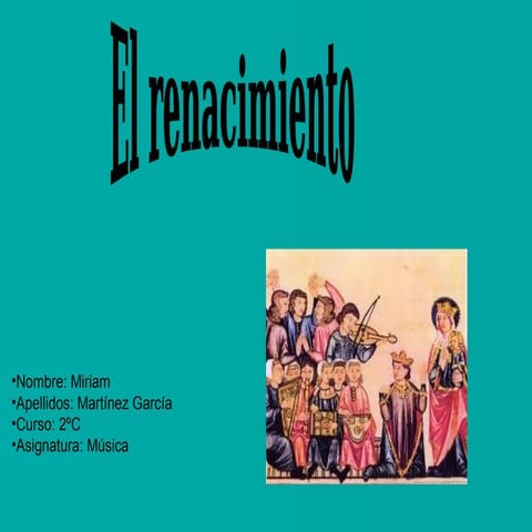 Trabajo renacimiento