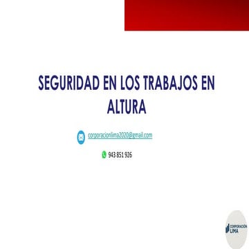 La seguridad para los Trabajos en Altura | PDF