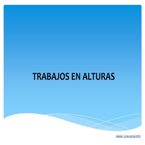 Trabajos en alturas