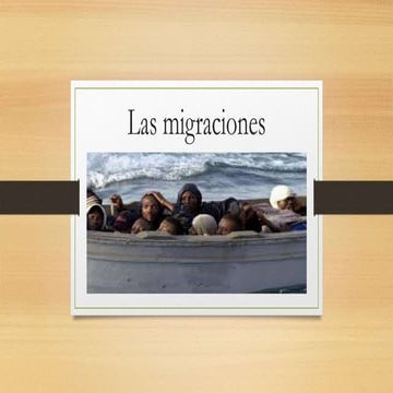 Trabajo sobre la migracion