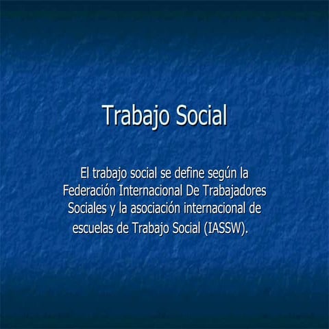 Trabajo social