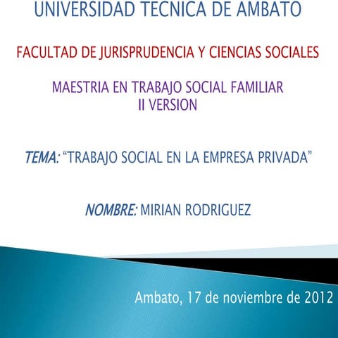 Trabajo social empresarial