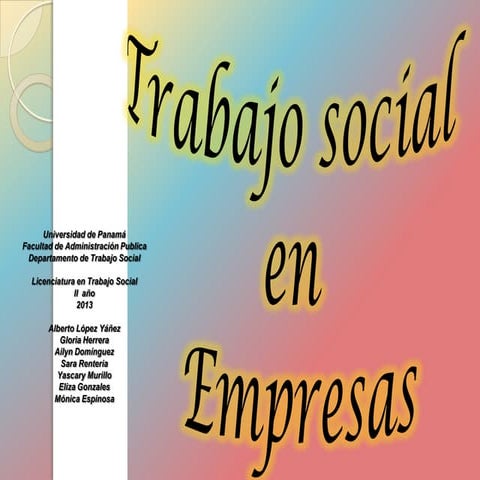 Trabajo social en empresas