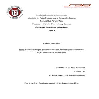 Trabajo Escrito: Origen y desarroll...