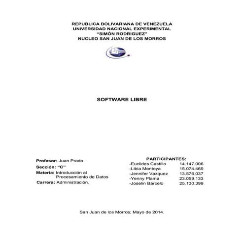 Trabajo software libre