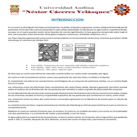 informe de suelos relacion gabimetrica y volumetrica