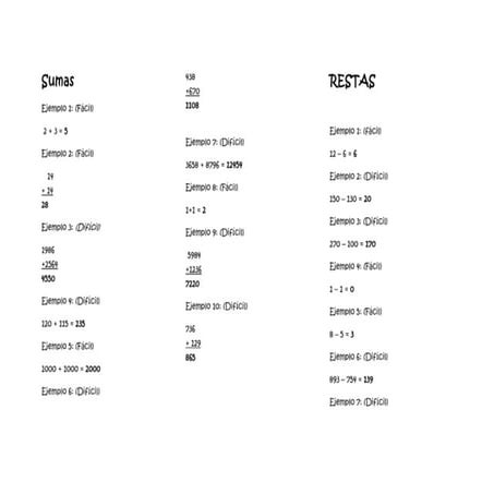 Trabajo sumas,etc...