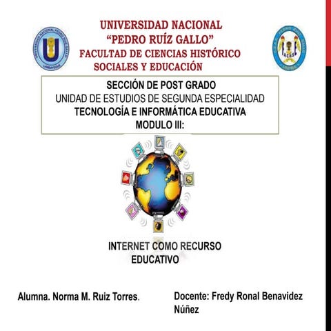 EL INTERNET COMO RECURSOS EDUCATIVOS
