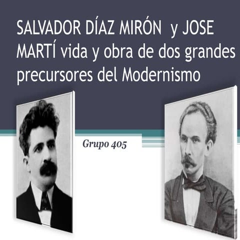 Salvador Diaz Miron  y Jose Marti