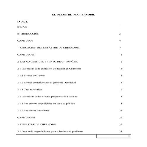 Chernobil Investigación