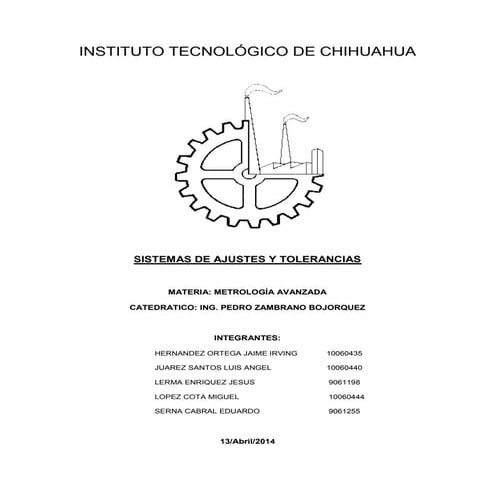 Sistema de ajustes y tolerancias