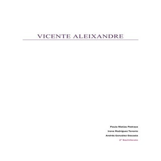 Trabajo Vicente Aleixandre. Por And...