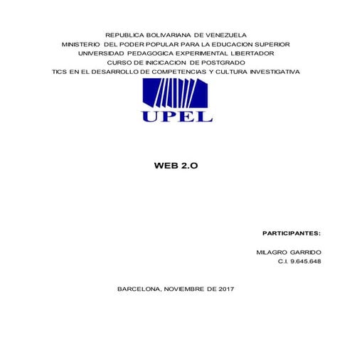 Trabajo web2.0 MILAGRO GARRIDO