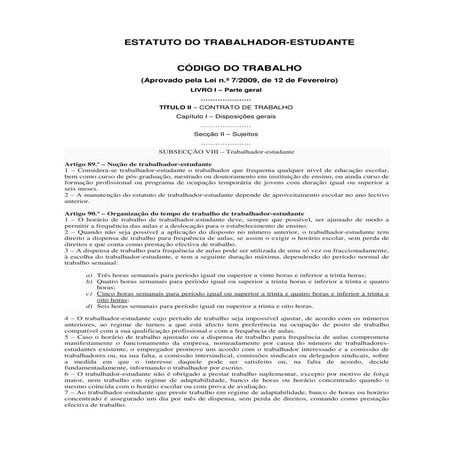 Trabalhador estudante codigo_trabalho_2009