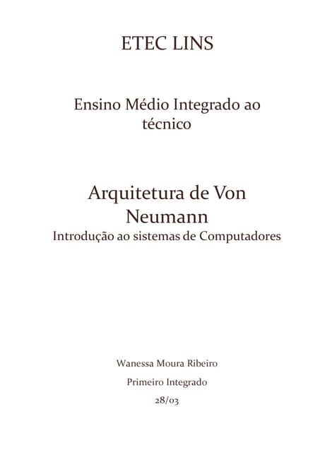 Arquitetura de Von Neumann