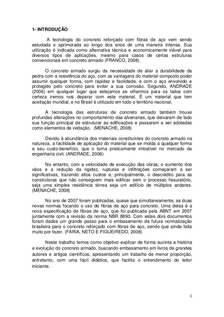 Trabalho de Introdução a Engenharia Civil: Concreto Armado