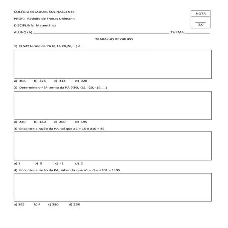 Trabalho 2º bim sol 2º ano